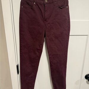 Jessica Simpson High Rise Skinny Ankle  Jeans- Deep Purple/Wine